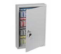 Phoenix KC0602K Commercial Key Cabinet with Key Lock 64 Hook, Light Grey