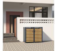 Phoenix Safe Company Double Oak Effect Wheelie Bin Store