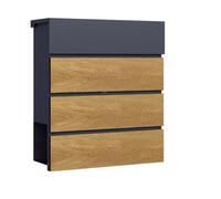 Phoenix Safe Company Estilo Top Wood Effect Letter Box
