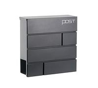 Phoenix Safe Company - MB0122KA Estilo Front Loading Letter Box - Key Lock, 2 Keys Supplied - Weatherproof - Graphite Grey Finish - Secure Lock Box - 3kg