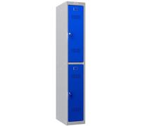 Phoenix 2 Door Blue Locker - Key Locking (500mm deep)