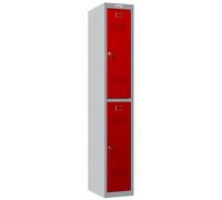 Phoenix 2 Door Red Locker - Key Locking (500mm deep)