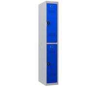 Phoenix Safe Company Personal Locker in Grey/Blue with Combination Locks, PL1230GBC in Blue | Size: 180 cm x 100 cm Phoenix Safe Company Blue 180 cm x 100 cm