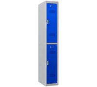 Phoenix Safe Company Personal Locker in Grey/Blue with Electronic Locks, PL1230GBE in Blue Phoenix Safe Company Blue