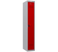 Phoenix Safe Company Personal Locker in Grey/Red with Combination Lock, PL1130GRC in Grey | Size: 180 cm x 100 cm Phoenix Safe Company Grey 180 cm x 100 cm