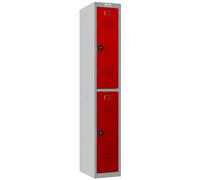 Phoenix Safe Company Personal Locker in Grey/Red with Combination Locks, PL1230GRC in Grey | Size: 180 cm x 100 cm Phoenix Safe Company Grey 180 cm x 100 cm