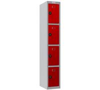 Phoenix Safe Company Personal Locker in Grey/Red with Combination Locks, PL1430GRC in Red | Size: 100 cm Phoenix Safe Company Red 100 cm