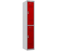 Phoenix Safe Company Personal Locker in Grey/Red with Electronic Locks, PL1230GRE in Grey | Size: 180 cm x 40 cm Phoenix Safe Company Grey 180 cm x 40 cm