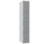 Phoenix 4 Door Grey Locker - Key Locking (500mm deep)