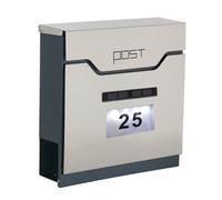 Phoenix Estilo 25 Stainless Steel - Top Loading 14Ltr Medium Post Box