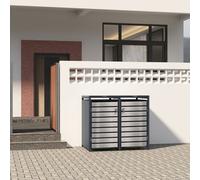 Phoenix Safe Company Phoenix Gb2213Ask Silver Effect Double Wheelie Bin Steel Storage / Bin Store