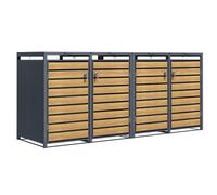 Phoenix Safe Company Phoenix Gb4426Awk Wood Effect Quad Wheelie Bin Store / Bin Storage