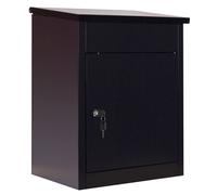 Phoenix Top Loading Parcel Box with Key Lock Black PB0581BK