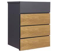 Phoenix Safe Company Phoenix PB1331AWK Outdoor Parcel Box with Key Lock in Grey/Wood Effect in Light Oak Phoenix Safe Company Light Oak