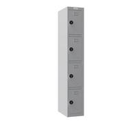 Phoenix Safe Company Phoenix Pl 300D Series Plc1433Ggc 1 Column 4 Door Personal Locker In Grey With Combination Lock