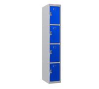 Phoenix Safe Company Phoenix Pl Series Pl1430Gbe 1 Column 4 Door Personal Locker Grey Body/blue Doors With Electronic Lock