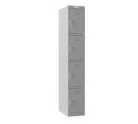 Phoenix Safe Company Phoenix Pl Series Pl1430Ggk 1 Column 4 Door Personal Locker In Grey With Key Locks