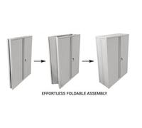 Phoenix Safe Company Phoenix Scf Series Scf1491Ggk 2 Door 3 Shelf Foldable Cupboard, Build In Two Minutes