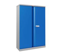 Phoenix Safe Company Phoenix Scl Series Scl1491Gbe 2 Door 3 Shelf Steel Storage Cupboard Grey Body & Blue Doors With Electronic Lock