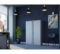 Phoenix Safe Company Phoenix Scl Series Scl1491Ggk 2 Door 3 Shelf Steel Storage Cupboard In Grey With Key Lock