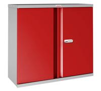 Phoenix Safe Company Steel Storage Cupboard Grey & Red with Electronic Lock, SCL0891GRE | Size: 800mm Phoenix Safe Company Red 800mm