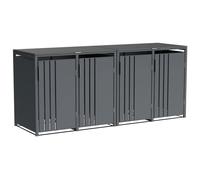 Phoenix Safe Phoenix GB4400AA Outdoor Quad Wheelie Bin Store for 4 x 240L Bins in Anthracite - Anthracite - Powder-Coated - Steel
