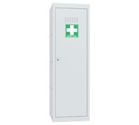 Phoenix Safe Phoenix MC1244GGK Size 4 Light Grey Medical Cube Locker with Key Lock - Light Grey - Steel - 10