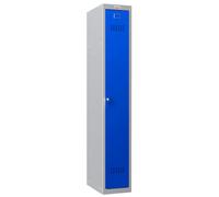 Phoenix Safe Phoenix PL Series PL1130GBK 1 Column 1 Door Personal Locker Grey Body/Blue Door with Key Lock - Blue - Steel - 20