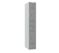 Phoenix Safe Phoenix PL Series PL1230GGK 1 Column 2 Door Personal Locker in Grey with Key Locks - Red - Steel - 20