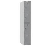 Phoenix Safe Phoenix PL Series PL1430GGK 1 Column 4 Door Personal locker in Grey with Key Locks - Grey - Steel - 20
