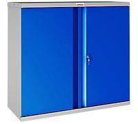 Phoenix SCL Series Regular Door Cupboard Steel 1 Shelf Lockable 915 x 370 x 830 mm Blue, Grey