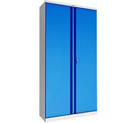 Phoenix SCL Series Regular Door Cupboard Steel 4 Shelves Lockable 915 x 370 x 1,830 mm Blue, Grey