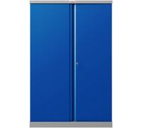 Phoenix Safe Company - SCL1491GBK 2 Door 3 Shelf Steel Storage Cupboard - SCL Series - Key Lock - Grey Powder Coated Finish, Blue Doors - 325 Litres - 35kg