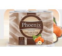 Phoenix Shea Butter Toilet Rolls: 18 Rolls