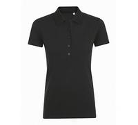 Phoenix Short Sleeve Pique Polo Shirt SOL'S Black M