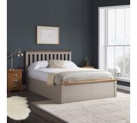 Phoenix - Single - Pearl Grey Wooden Ottoman Storage Bed Frame - Slatted Headboard - 3ft - Happy Beds