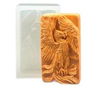 Phoenix Soap Mould - Mythical Fire Bird Silicone Mold for Handmade Soap, Resin & Wax, Detailed Bar Mold