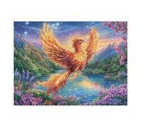 Phoenix Soaring Over Mountain River 500 Pcs Jigsaw Puzzle Bundle Puzzle for Adults Teens 14+ Fun Family Game Mindful Activity Spring Gift Precision Cut Board 500 PCS