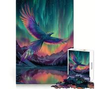 Phoenix Soars Under Aurora Borealis Jigsaw Puzzles for Teenagers 1000 Piece Wise Think Toy Gentle Leisure Tight Cut Santa Wish List (38x52cm)