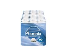 Phoenix Soft Non Fragranced Luxury 90 Toilet Rolls Quilted White 3 Ply