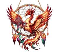 Phoenix Sun Catchers for Windows, Stained Glass Suncatchers, Acrylic Window Hanging Decor, for Garden, Outdoor, Rooms & Fence Decor, Phoenix Hanging Ornaments for Birthday & Housewarming Gifts