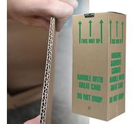 Phoenix Supplies 4 x Extra Heavy Duty, 300 Kraft, Super Thick Hanging Rectangular Solid Wardrobe Boxes/Garment Carriers, 20 x 18 x 48 inches