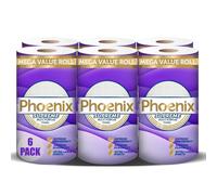 Phoenix Supreme Household Multi Purpose Kitchen TAD Paper Towel, Super Sized Ultra Resistant and Ultra Absorbent Sheets (6 Count)