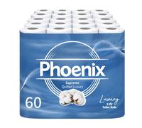 Phoenix Toilet Rolls - 60 Pack | 3 Ply Supreme Unscented Toilet Paper