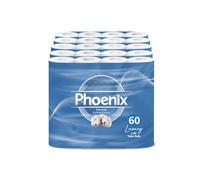 Phoenix Toilet Rolls - 60 Pack 3 Ply Supreme Unscented Toilet Paper Bulk Buy Soft Quilted Sustainably Sourced Eco Friendly Luxury Bathroom Tissue