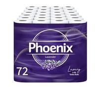Phoenix Toilet Rolls - 72 Pack | 3 Ply Lavender Scented Toilet Paper | Bulk Buy, Soft, Quilted, Sustainably Sourced, Eco- Friendly Luxury Bathroom Tissue