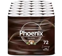 Phoenix Toilet Rolls - 72 Pack | 3 Ply Shea Butter Scented Toilet Paper | Bulk Buy, Soft, Quilted, Sustainably Sourced, Eco- Friendly Luxury Bathroom Tissue
