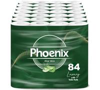 Phoenix Toilet Rolls - 84 Pack | 3 Ply Aloe Vera Scented Toilet Paper | Bulk Buy, Soft, Quilted, Sustainably Sourced, Eco- Friendly Luxury Bathroom Tissue