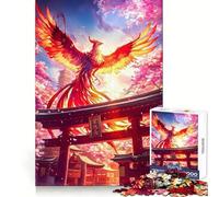 Phoenix Torii Pathway Japa 1000 Piece Jigsaw Puzzles for Teenagers Intellect Toy Family Time Quality Cut Unique Gift (50x75cm)