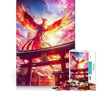 Phoenix Torii Pathway Japa 1000 Piece Jigsaw Puzzles for Teenagers Intellect Toy Family Time Quality Cut Unique Gift (50x75cm)